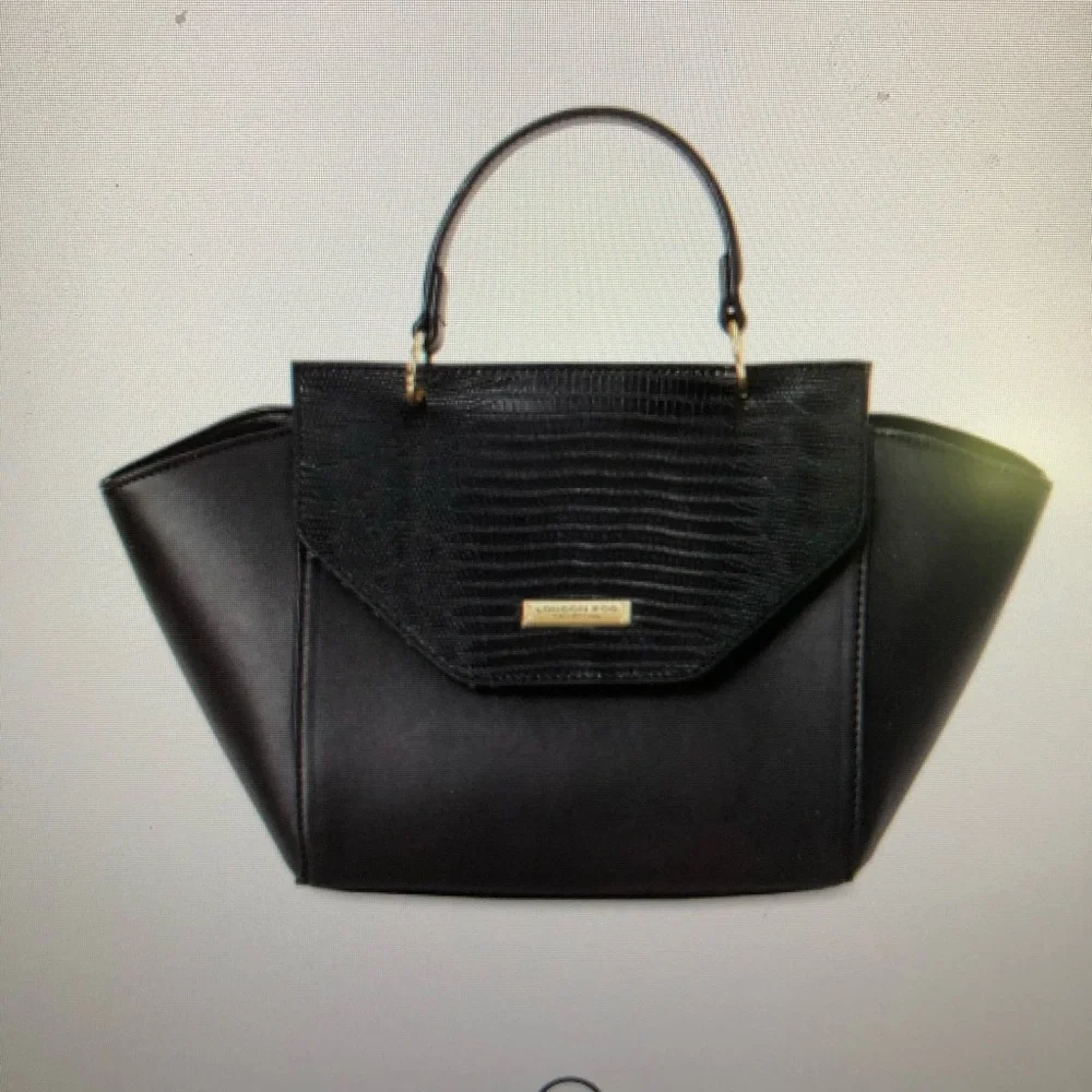 London Fog Orchid Satchel w/removable strap - Picture 2 of 6